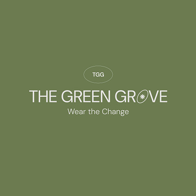 The Green Grove - Wear The Change brand designer brand identity branding clothing clothing brand fashion graphic design green logo sustainable tag tag design