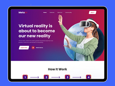 Virtual Reality Services Landing Page adobe xd arvr branding figma figma design graphic design motion graphics productdesigner ui ui design uiux uiux design user interface ux ux design ux research webdesign webdeveloper website world