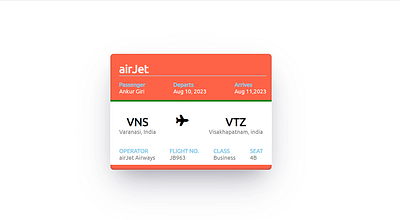 Day 24 (Boarding Pass) css dailyui day 24 boarding pass design flight html javascript ui web development