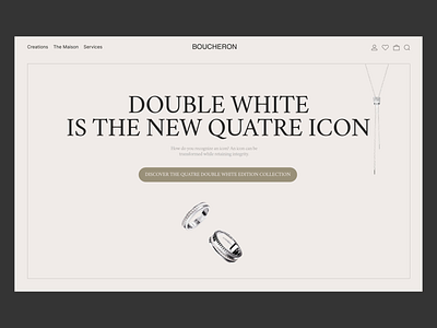 BOUCHERON | Luxury jewellery brand redesign concept animation design ui ux web