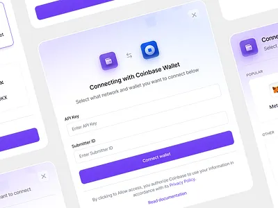 Connect Wallet Modal app background component connectwallet design glass gradient illustration modal modern popup ui ui design ux wallet web3