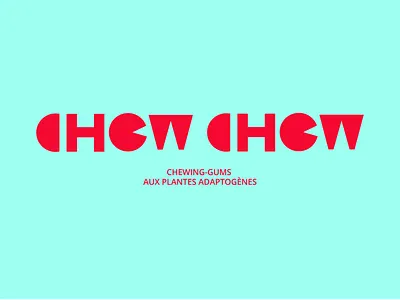 cherches branding chewing gum design graphic design logo typography vector