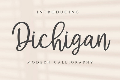 Dichigan - Modern Calligraphy Script app branding design graphic design illustration logo typography ui ux vector