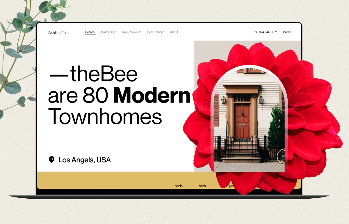 Real-Estate Website UI Interaction app building builing rent clean flat minimal minimal website real estate real estate website rent website website design