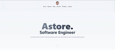 Astore - Software Engineer Portfolio 3d branding design developer engineer graphic design javascript js light template logo nextjs react software tailwindcss ui