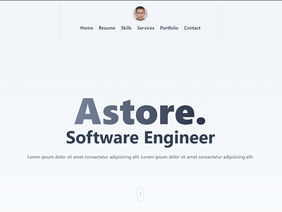 Astore - Software Engineer Portfolio 3d branding design developer engineer graphic design javascript js light template logo nextjs react software tailwindcss ui