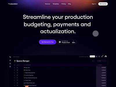 Saturation.io Website design landing page ui ux