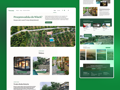 Tuscany - Find your dream home in Italy design green modern ui ux web website www