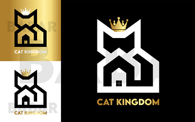 Cat kingdom Logo Design branding cat kingdom logo design cat logo design combination mark design graphic design graphic designer illustrator logo pet logo pet logo design vector