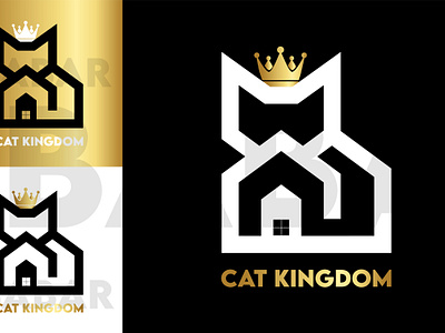 Cat kingdom Logo Design branding cat kingdom logo design cat logo design combination mark design graphic design graphic designer illustrator logo pet logo pet logo design vector