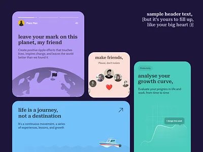 Life message: Using Serifs colors design figma illustration life product ui ux