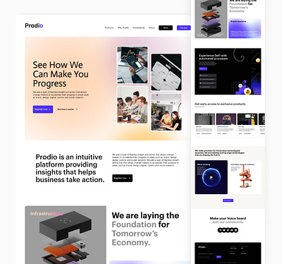 Prodio Landing page agency design graphic design landingpage ui