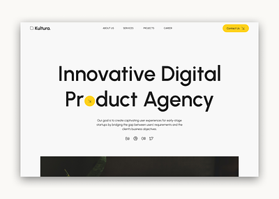 Kultura | Homepage design agency digital agency digital design digital design agency homepage ui ui design ux webdesign website