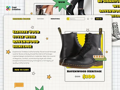 E-commerce Landingpage - Retro Design Style ecommerce web hero section hero section design landingpage modern landing page mordern web design retro design retro web retro web style ui ui design uiux web web design web ui design