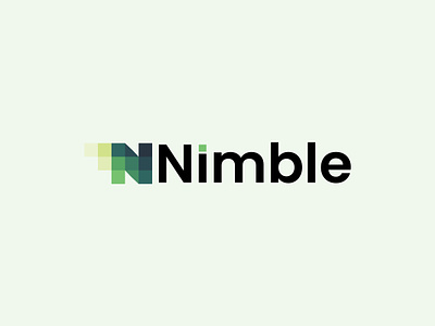 Nimble Logo Design 2d animation branding colors design encodedots figma grafics graphic design green idea logo newlogo newpost nimble redesign ui ux