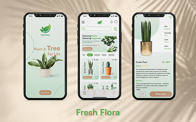UI Design for an online Plant store graphic design ui uiux wireframing