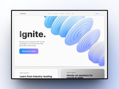 Ignite - Workshop Registration Website branding design graphic design landing page leads registration saas ui web design website workshop