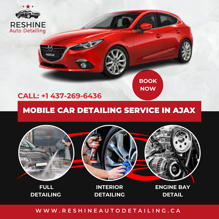 Mobile Car Detailing Service in Ajax Reshine Auto Detailing by angel on Dribbble