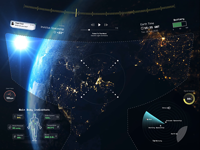 Space Helmet Interface animation astronaut cosmicinterface design foundation futuretech futurism futuristic immersiveui interface interstellar space spaceexploration spacehelmet ui