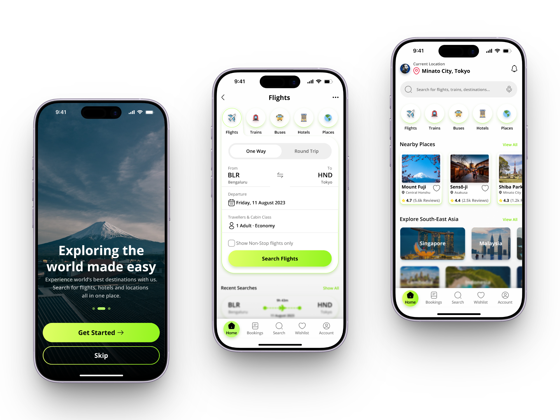 Embarko - Travel App app bookings concept design figma flight light mode minimal mobile app mobile design tourism travel app travelling trip ui ui design
