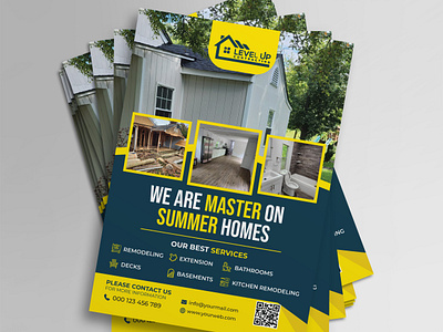 Real estate flyer design, Construction flyer design bannerdesign brochure flyer food flyer modern flyer poster design