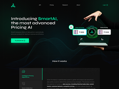 Dynamic Pricing in Action: AI Dribble Shot for Homepage Design aiintegration aipricing artificialintelligence digitalcommerce ecommercedesign futuristicui homepagedesign innovativedesign interactiveui smartpricing visualdesign