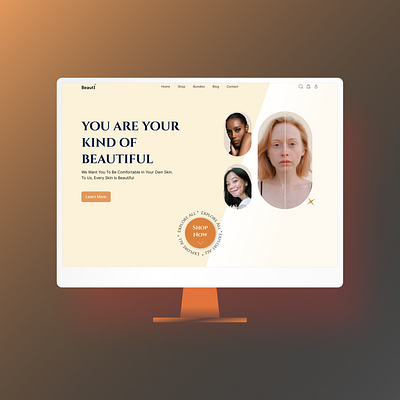 BEAUTI- A Skincare Website app design graphic design ui ux