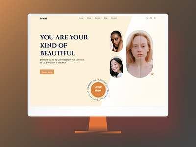 BEAUTI- A Skincare Website app design graphic design ui ux