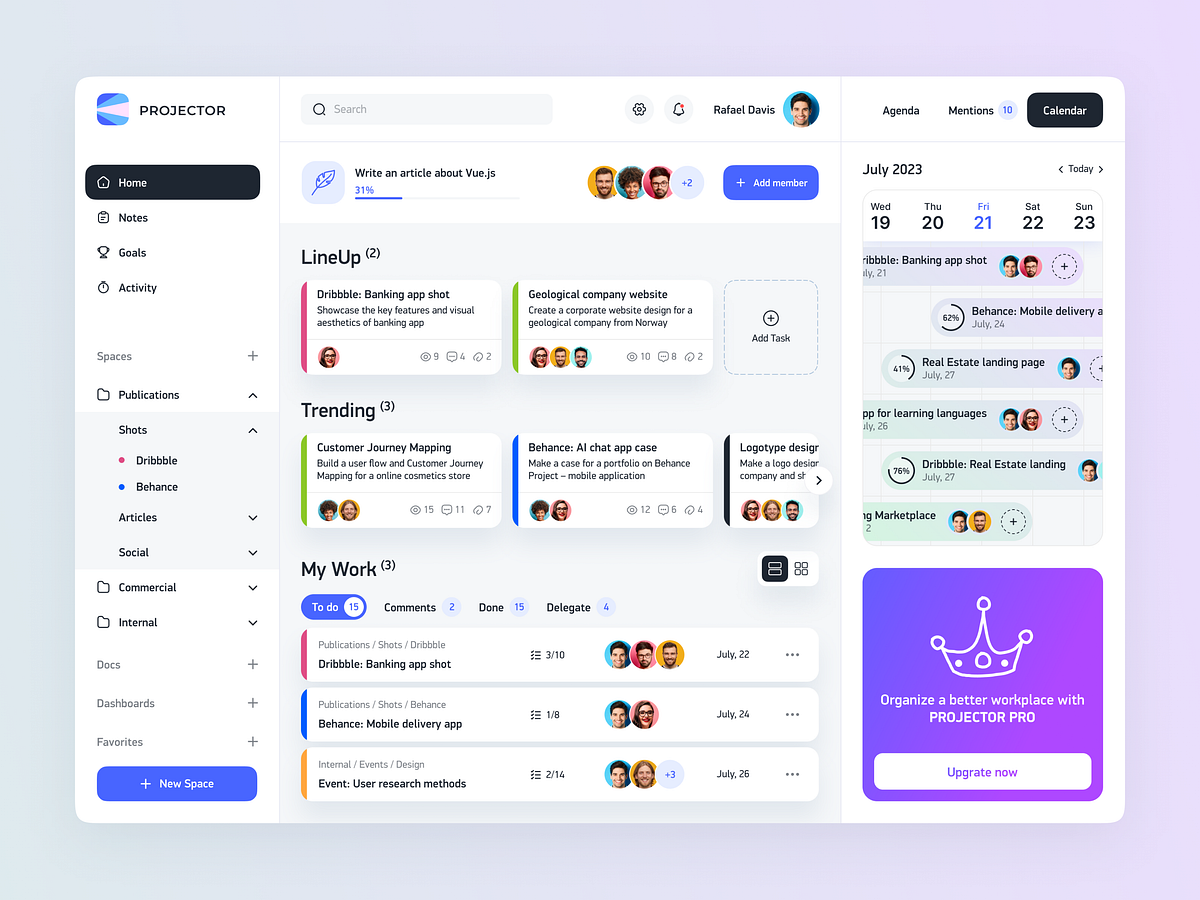 Project Management Web App: animation by Ronas IT | UI/UX Team on Dribbble