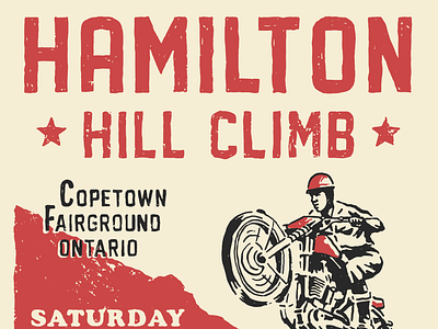 Hamilton Hill Climb Poster badge design branding illustration t shirt design vintage vintage badge vintage design