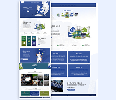 Website Design for Dairy Products Brand branding landingpage microwebsite ui ux webdesign webdevelopment website websitedesign