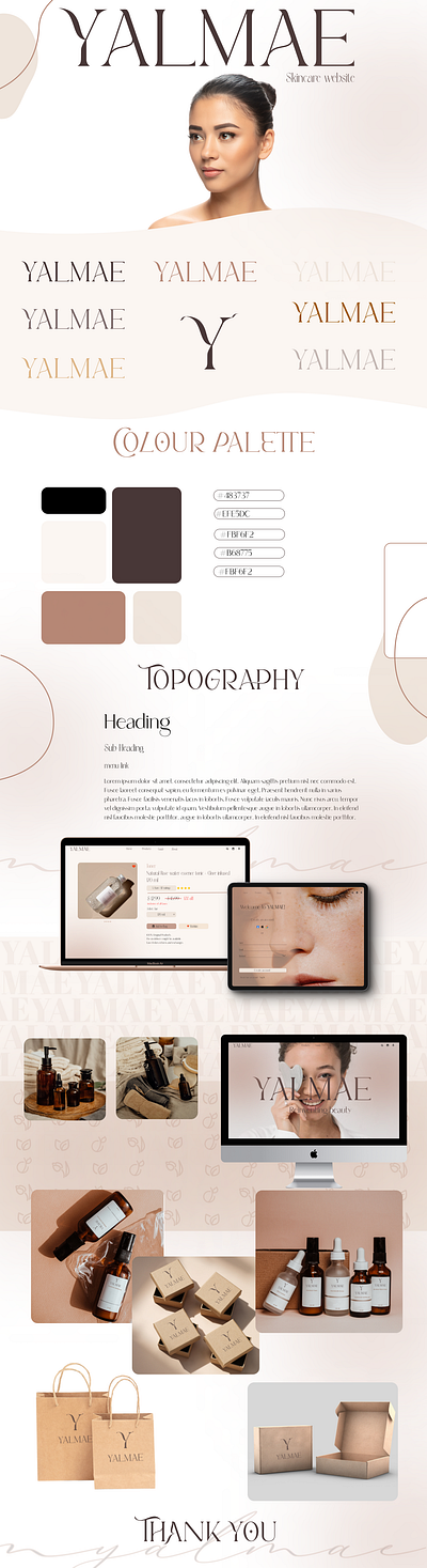 Skincare website brand identity and logo app branding design figma graphic design illustration logo ui ux vector