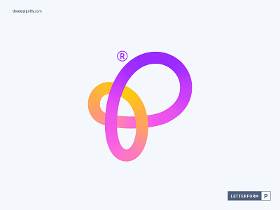 P Logo blend branding colourful creative design designer designs gradient graphic illustration letter line logo logos modern new overlap p tech web design