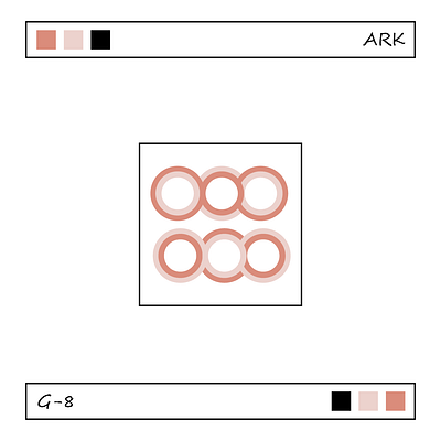 G-8 arc art circle design frame illustration square vector