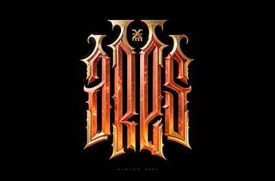 Ares Khorne design game game logo high style illustration lettering logo logotype music typography warhammer 40000
