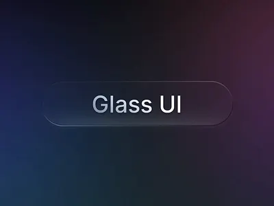 Glass UI button glass gradient shine ui