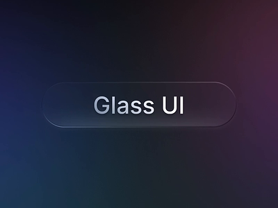 Glass UI button glass gradient shine ui