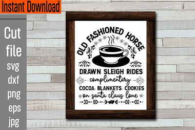 Old Fashioned Horse Drawn Sleigh Rides Complimentary Cocoa. Blan 3d animation branding design graphic design illustration logo motion graphics ui
