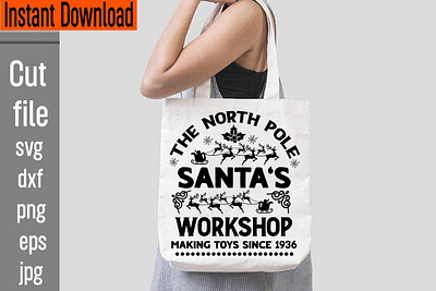 The North Pole Santa's Workshop Making Toys Since 1936 app branding design graphic design illustration logo typography ui ux vector