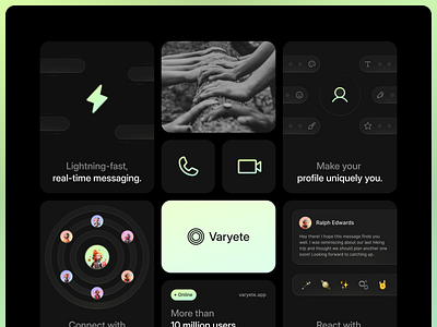 [WIP] Varyete - Bento Cards 3d app avatar bento bentocards brand card cards chat design emoji graphic design grid illustration message profile ui user ux