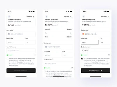Checkout app checkout credit card creditcardcheckout dailyui exploration ui