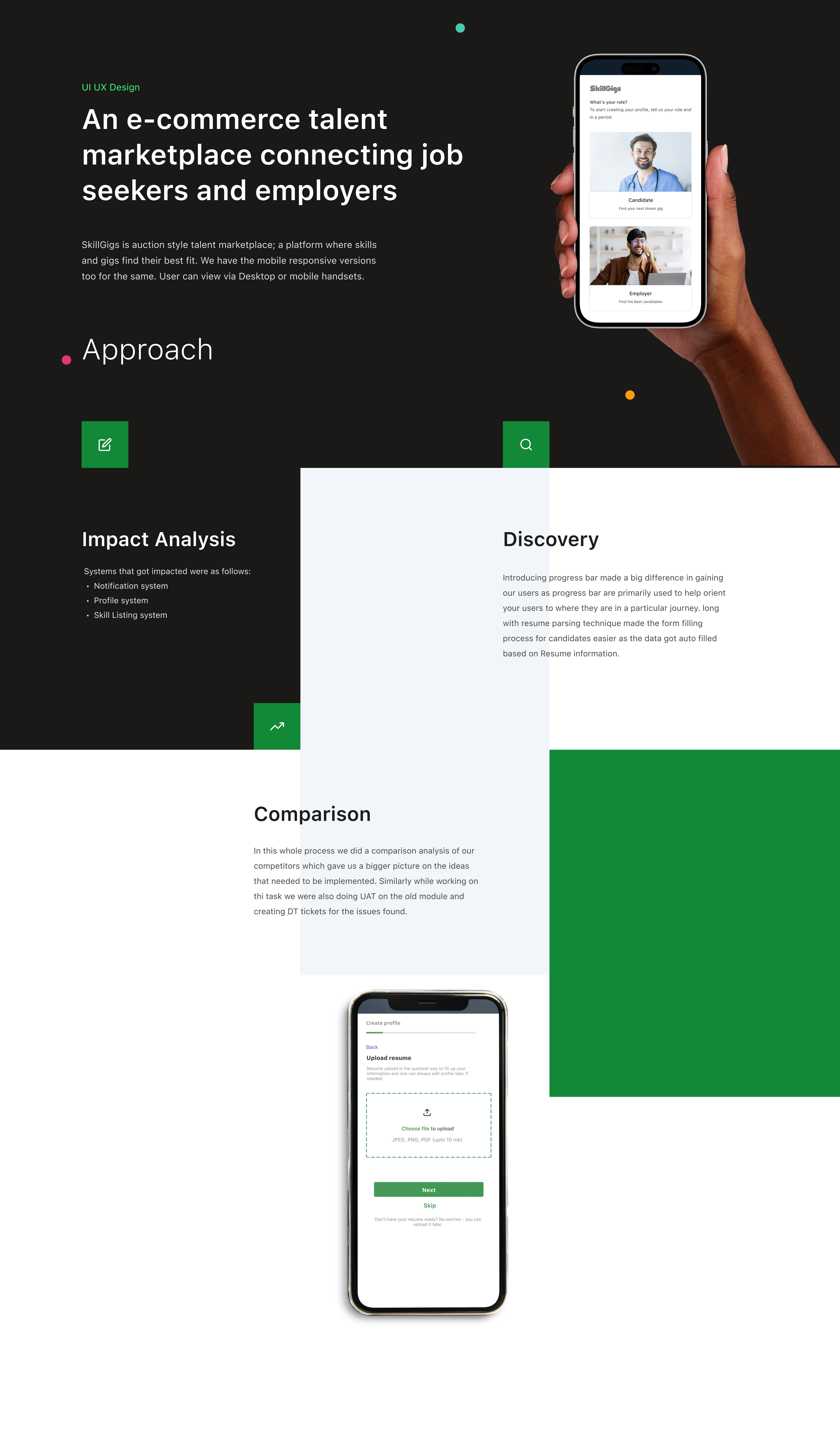 SkillGigs UI UX Case Study animation app design color design digital content dribbblers minimal mobile design typography uiux user experience user interface ux web design