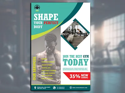 gym flyer illustrator flyer graphic design illustartor template