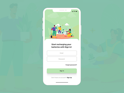 Daily UI | 001 Sign Up Page app gardening inspiration practice sign in sign up ui