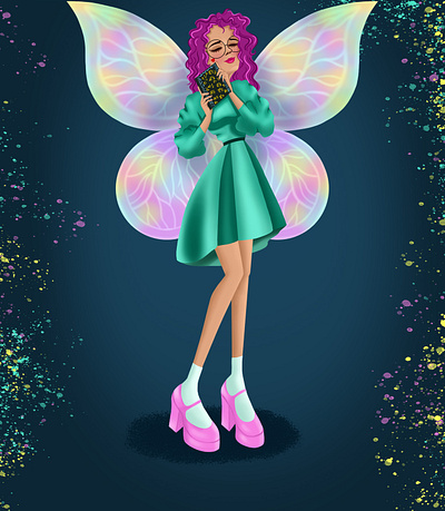 Book Fairy adobe photoshop art character digital art digital illustration illustration