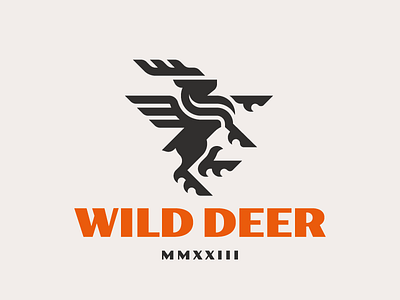 Wild Deer concept deer design logo