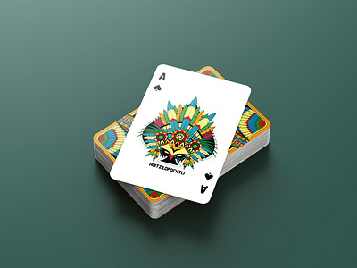 Bicycle Huitzilopochtli Playing Card | Custom Playing Cards design graphic design illustration vector