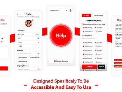 ResQ - Emergency Help Application app app design application design emergency emergency app mobile design