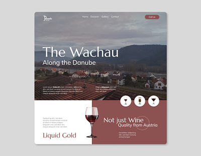 Wachau Website Design design elegant flat design graphic design layout screendesign typo typography ui webdesign wine