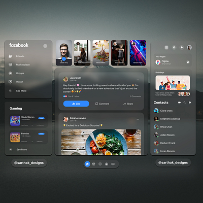 Facebook Spatial UI ui